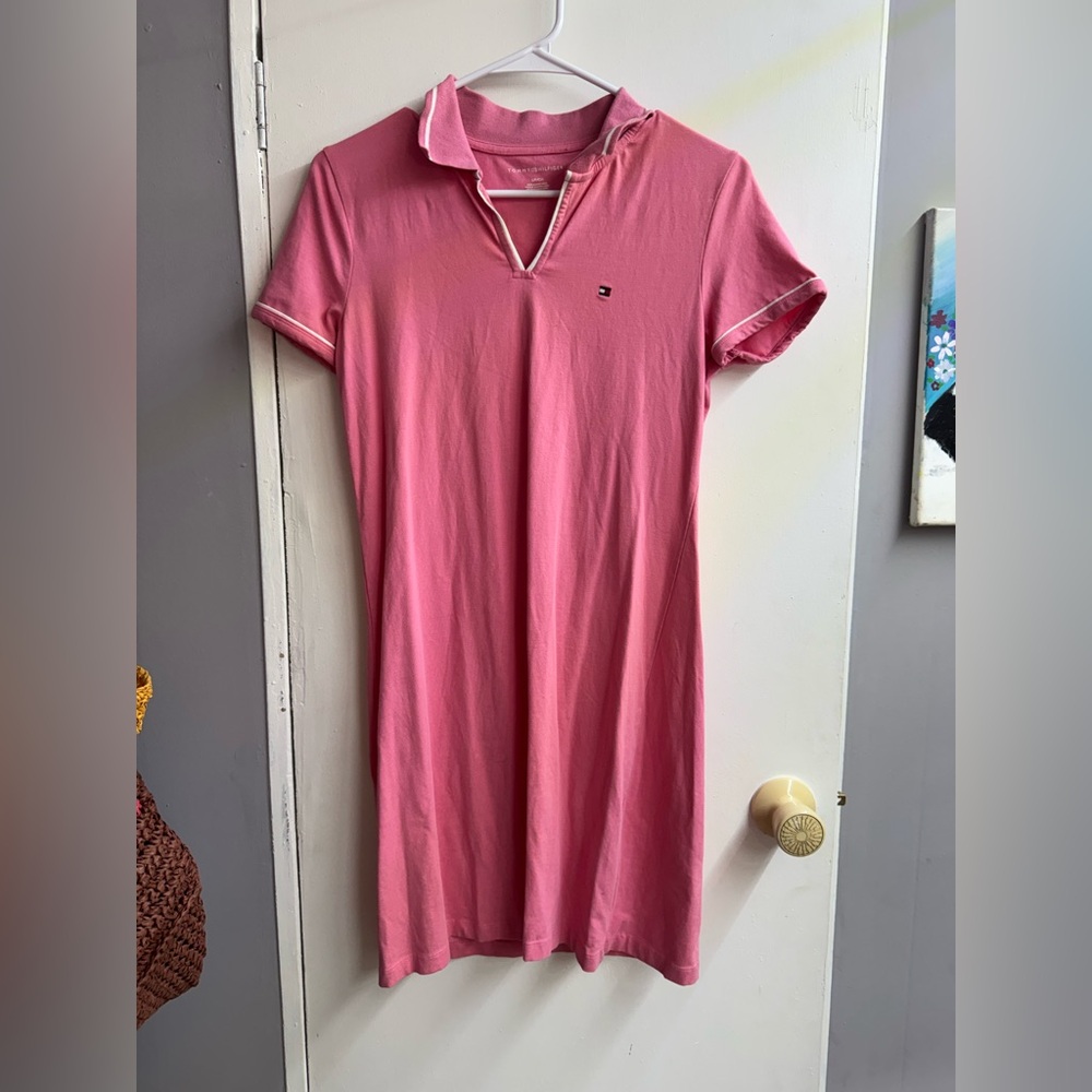 Tommy Hilfiger Pink Polo Dress y2k style